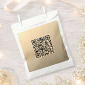 Direct bewerkbare QR-code sjabloon | Nep goud Bedankzakje (Geknipt)