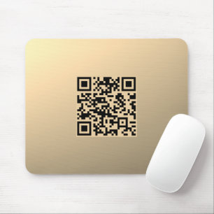 Direct Bewerkbare QR-code Sjabloon Nep Goud Muismat