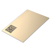 Direct bewerkbare QR-code sjabloon | Nep goud Notitieblok (Schuin)