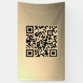 Direct Bewerkbare QR-code Sjabloon | Nep Goud Spandoek (Verticaal)