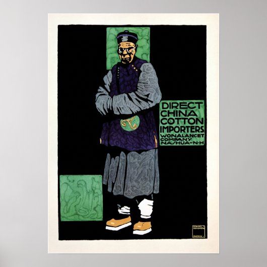 DIRECT CHINA COTTON IMPORTERS Ludwig Hohlwein Art Poster (Voorkant)