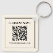 Direct Creëer een scanbare QR-code voor bedrijven Sleutelhanger (Achterkant)