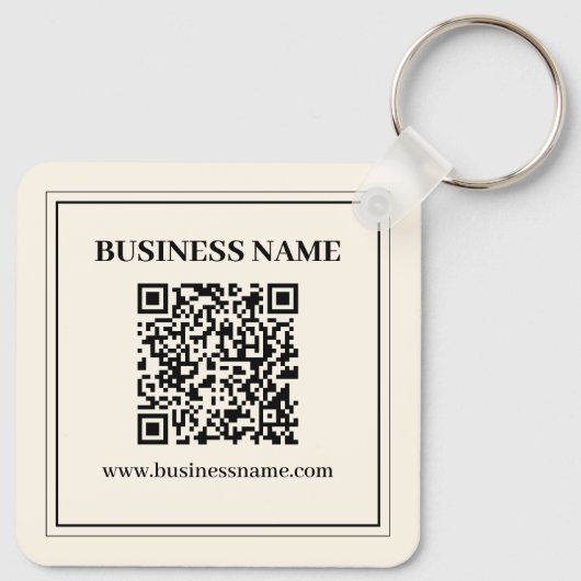 Direct Creëer een scanbare QR-code voor bedrijven Sleutelhanger (Achterkant)