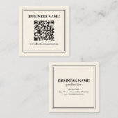 Direct Creëer een scanbare QR-code voor bedrijven Vierkante Visitekaartje (Voorkant / Achterkant)