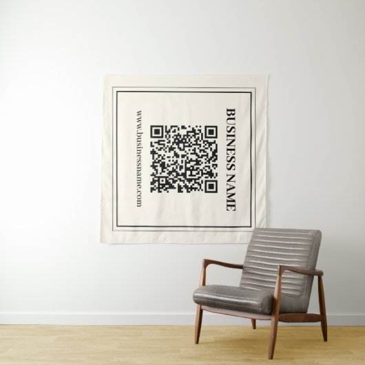 Direct Creëer een scanbare QR-code voor bedrijven Wandkleed (In Situ (horizontaal))