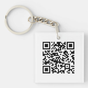 Direct Creëer QR-code (door uw URL in te voeren) Sleutelhanger