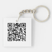 Direct Creëer QR-code (door uw URL in te voeren) Sleutelhanger (Achterkant)