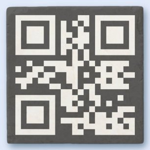 Direct Creëer QR-code (door uw URL in te voeren) Stenen Onderzetter