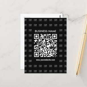 Direct Creëer scanbare QR-code en Logo-patroon Briefkaart