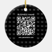 Direct Creëer scanbare QR-code en Logo-patroon Keramisch Ornament (Achterkant)