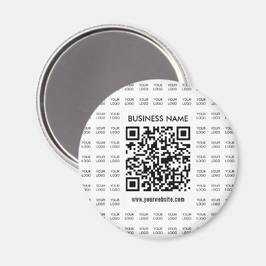 Direct Creëer scanbare QR-code en Logo-patroon Magneet (Voorkant / Achterkant)