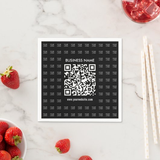 Direct Creëer scanbare QR-code en Logo-patroon Servet (Insitu)