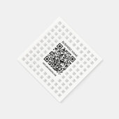 Direct Creëer scanbare QR-code en Logo-patroon Servet (Hoek)