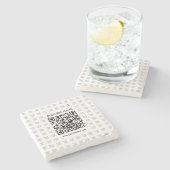 Direct Creëer scanbare QR-code en Logo-patroon Stenen Onderzetter (Zijkant)
