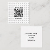 Direct Creëer scanbare QR-code en Logo-patroon Vierkante Visitekaartje (Voorkant / Achterkant)