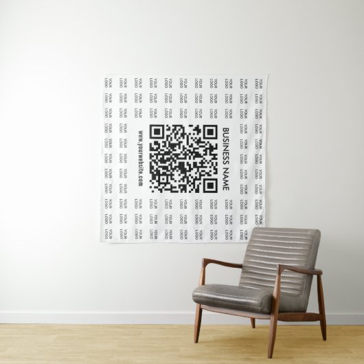 Direct Creëer scanbare QR-code en Logo-patroon Wandkleed (In Situ (horizontaal))
