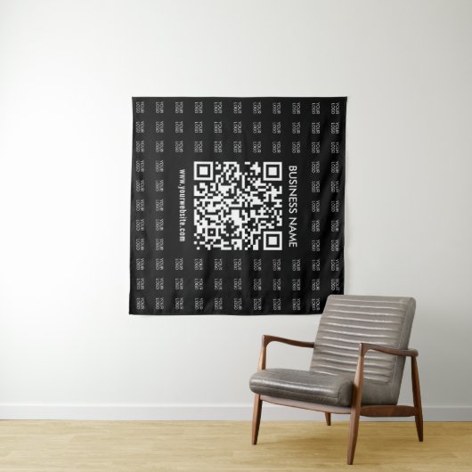 Direct Creëer scanbare QR-code en Logo-patroon Wandkleed (In Situ (horizontaal))