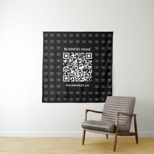 Direct Creëer scanbare QR-code en Logo-patroon Wandkleed