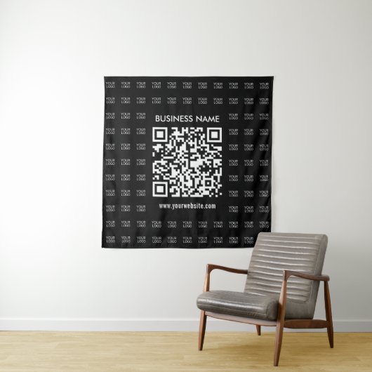 Direct Creëer scanbare QR-code en Logo-patroon Wandkleed (In situ)