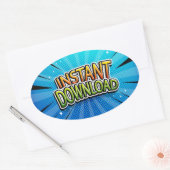 Direct downloaden ovale sticker (Envelop)