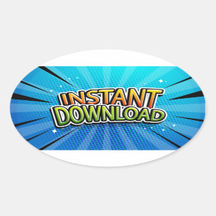 Direct downloaden ovale sticker