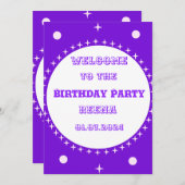 Direct downloaden Verjaardag uitnodiging. Personal Kaart (Voorkant / Achterkant)