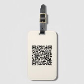 Direct een QR-code Creëer | Bewerkbaar op wit Bagagelabel (Voorkant (verticaal))