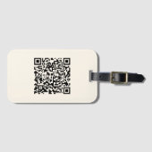Direct een QR-code Creëer | Bewerkbaar op wit Bagagelabel (Voorkant (horizontaal))