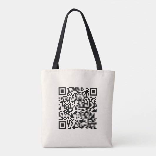 Direct een QR-code Creëer | Bewerkbaar op wit Draagtas (Achterkant)