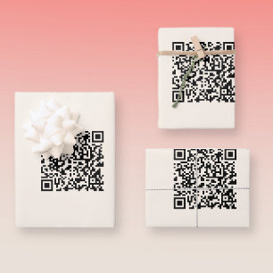Direct een QR-code Creëer Bewerkbaar op wit Inpakpapier Vel