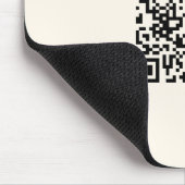 Direct een QR-code Creëer | Bewerkbaar op wit Muismat (Hoek)