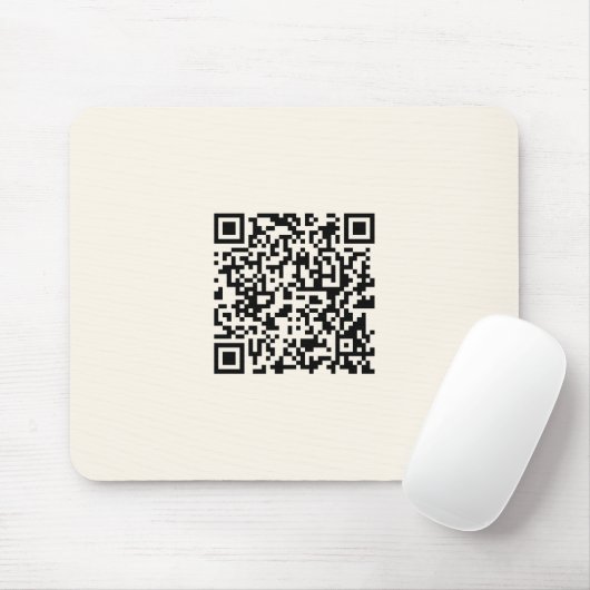 Direct een QR-code Creëer | Bewerkbaar op wit Muismat (Met muis)