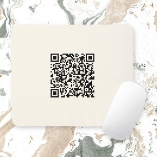 Direct een QR-code Creëer   Bewerkbaar op wit Muismat