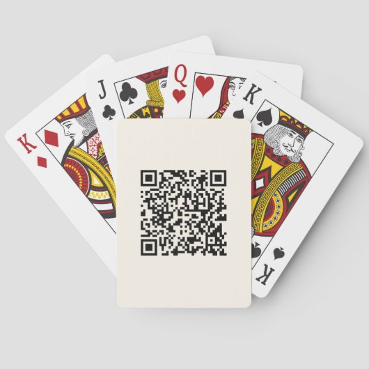 Direct een QR-code Creëer | Bewerkbaar op wit Pokerkaarten (Achterkant)