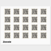Direct een QR-code Creëer | Bewerkbaar op wit Vierkante Sticker (Vel)