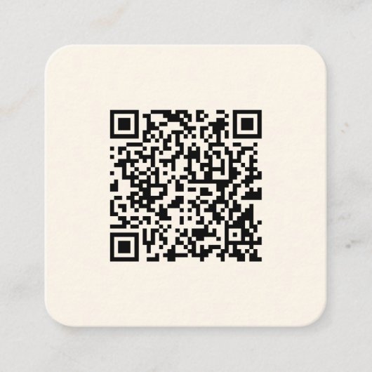 Direct een QR-code Creëer | Bewerkbaar op wit Vierkante Visitekaartje (Voorkant)