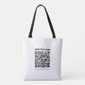 Direct een QR-code Creëer voor elk websiteadres Draagtas (Achterkant)