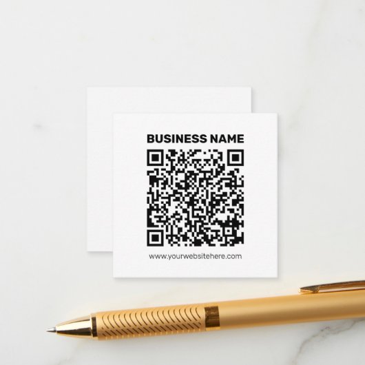 Direct een QR-code Creëer voor elk websiteadres Informatiekaartje (Voorkant / Achterkant in situ)