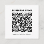 Direct een QR-code Creëer voor elk websiteadres Informatiekaartje (Voorkant)