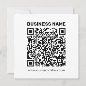 Direct een QR-code Creëer voor elk websiteadres Notitiekaartje (Voorkant)