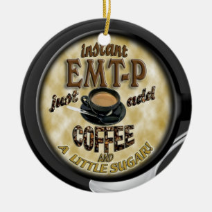 DIRECT EMT-P EMERGENCY MED TECH KOFFIE XMAS TOEVOE KERAMISCH ORNAMENT