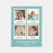 Direct fotocollage bewerkbare achtergrondkleur fleece deken (Voorkant)