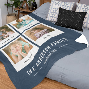 Direct fotocollage bewerkbare achtergrondkleur fleece deken