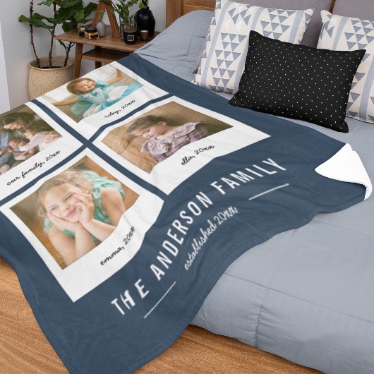 Direct fotocollage bewerkbare achtergrondkleur fleece deken