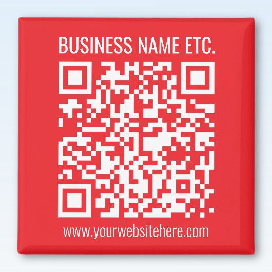 Direct je eigen QR-code Creëer | Bewerkbaar rood Magneet