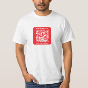 Direct je eigen QR-code Creëer Bewerkbaar rood T-shirt