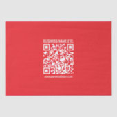 Direct je eigen QR-code Creëer | Bewerkbaar rood Tissuepapier (Voorkant)