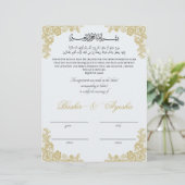 Direct Persoonlijk Nikkah Huwelijkscertificaat (Staand voorkant)