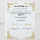 Direct Persoonlijk Nikkah Huwelijkscertificaat (Voorkant)