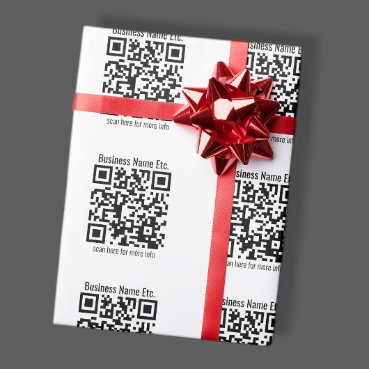 Direct QR-code en naam maken met tegelpatroon Cadeaupapier